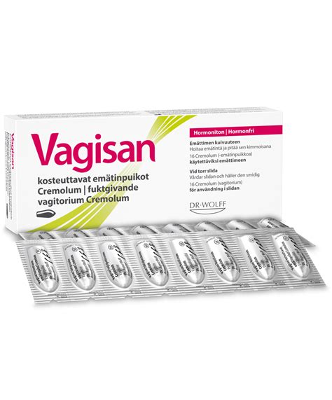 Vagisan Fuktgivande Vagitorium Cremolum Mot Vaginal Torrhet