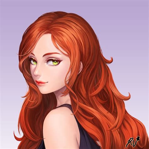 √ 48+ Female Green Eyes Curly Red Hair Anime - Wallpaper Arena