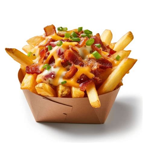 Premium Photo French Fries With Bacon And Cheddar