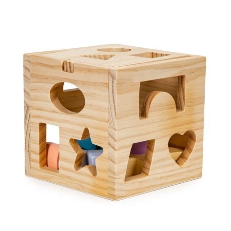 Kostka Edukacyjna Drewniana Sorter Klocki Ecotoys