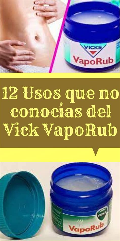 12 Usos que no conocías del Vick VapoRub en 2021 Vicks vaporub Vick