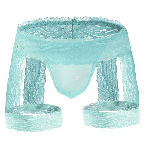 Trendvibe Sexy Lingerie For Men Valentines Day Briefs With Bulge Pouch Lace Sheer Transparent