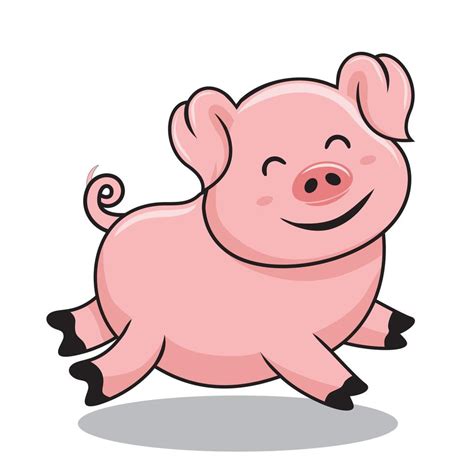 Pig Jumping Cartoon Swine Jump Illustration 3686649 Vector Art At Vecteezy