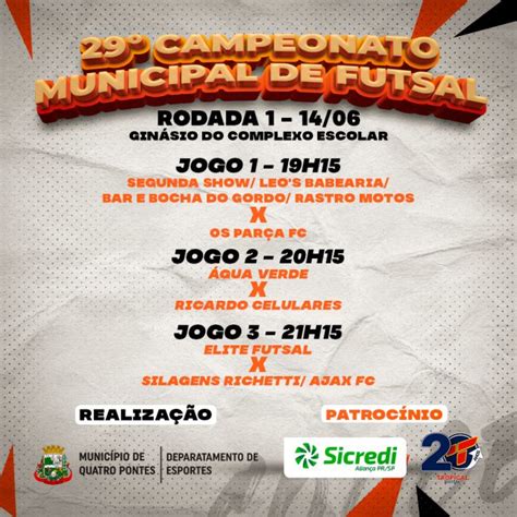 Definidas As Equipes Do 29 Campeonato Municipal De Futsal 2024