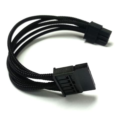 6 Pin Modular Power Supply Sleeved Cable to SATA Connector - MODDIY