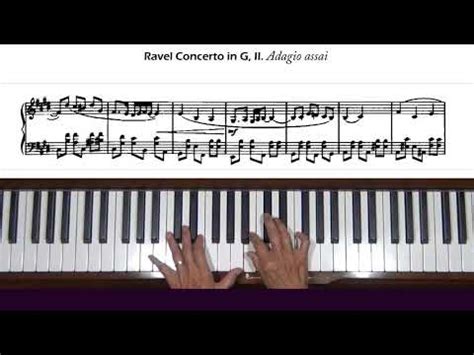 Ravel Concerto In G II Adagio Assai Piano Tutorial YouTube