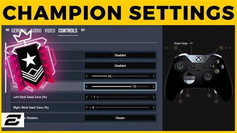 The Best Console Champion Settings And Sensitivity Rainbow Six Siege