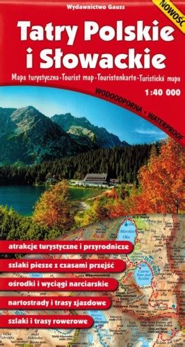 Tatry Polskie I S Owackie Mapa Laminowana Gauss