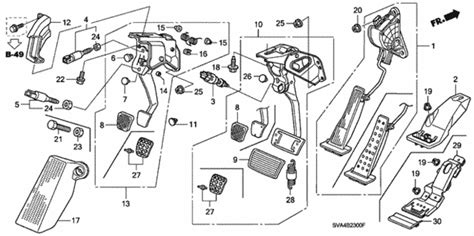 46908-SNA-A01 - Bracket, Clutch Pedal (Upper) - 2006-2011 Honda Civic ...