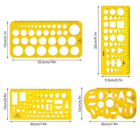 Buy Meetory Pcs Architecture Drawing Templates Curve Ruler Technical