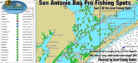 San Antonio Bay Texas GPS Fishing Spots | Texas Fishing Spots & Fishing ...