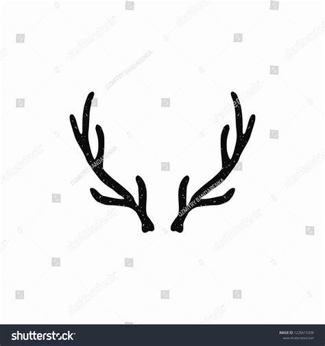 Horns Deer Vector Illustration Printing On Stock Vector Royalty Free