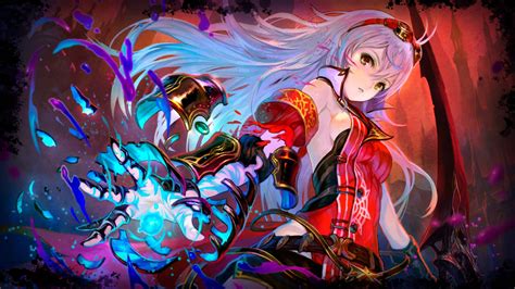 Download Anime Gaming Nights Of Azure Wallpaper