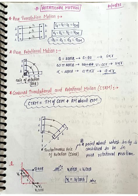 Solution Rotational Motion Notes Neet Studypool