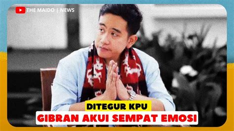 Cawapres Gibran Rakabumingraka Meminta Maaf Atas Tindakannya Saat Debat