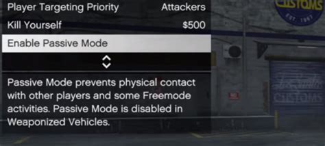 How To Turn On Or Off Passive Mode In Gta Online