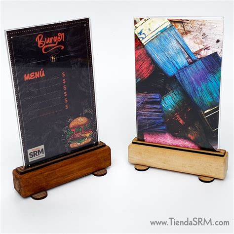 Hablador Publicitario Display Con Base De Madera