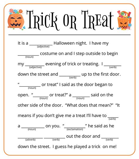 Mad Libs Halloween Printable Printable Word Searches