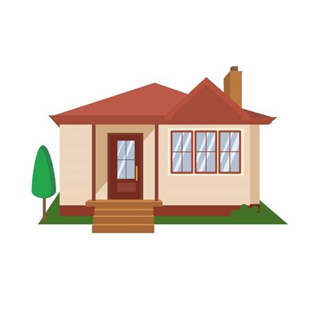 Illustration Of Simple Modern Cottage House 11115123 Vector Art At Vecteezy