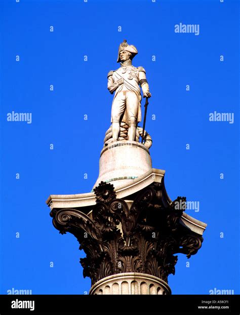 Trafalgar Square, Nelson's Column Stock Photo - Alamy