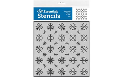 Pa Essentials Stencil Snowflake Pattern For Painting On Wood Canvas