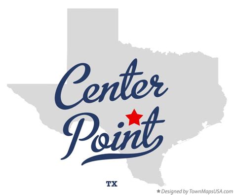 Map of Center Point, TX, Texas