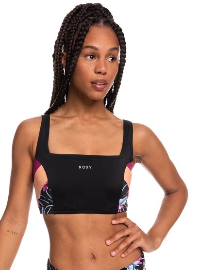 Roxy Active Reggiseno Bikini Sportivo Con Taglio Tankini Da Donna Roxy