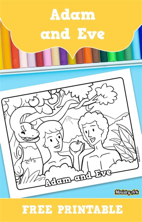 Adam And Eve Printable Coloring Sheet • Ministryark