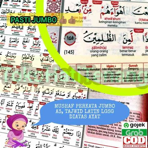 Promo Al Quran A Jumbo Tajwid Latin Arab Mushaf Terjemah Perkata