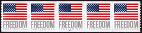 SC 5788 Forever Freedom U S Flag APU Plate Strip Of Five P111