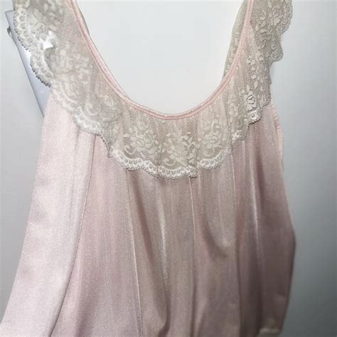 Vintage 80s Lingerie Top Nightie Tag Says Size 24w Depop