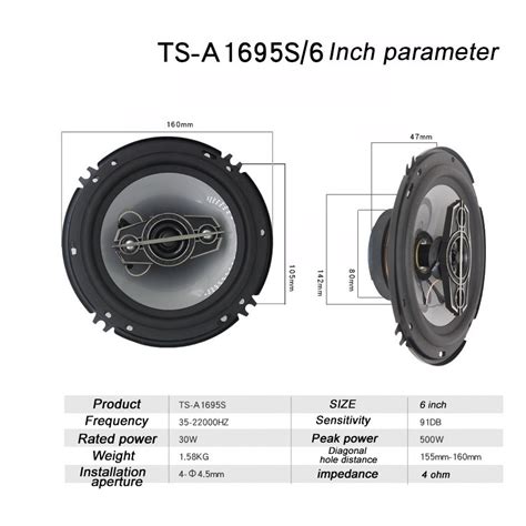 Pioneer TS A1695S 6 Inches Car Speaker PAIR Car Stereo Audio Shopee