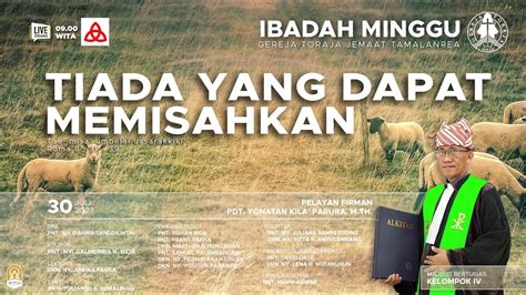 Ibadah Minggu Juli Gereja Toraja Jemaat Tamalanrea Youtube