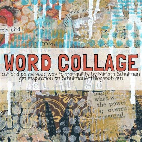 Art Journal Prompt: Word Collage - the Inspiration Place