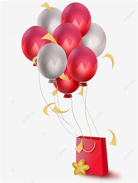 Silver Balloon Png Picture Stereo Red Silver Balloon Red Valentine S