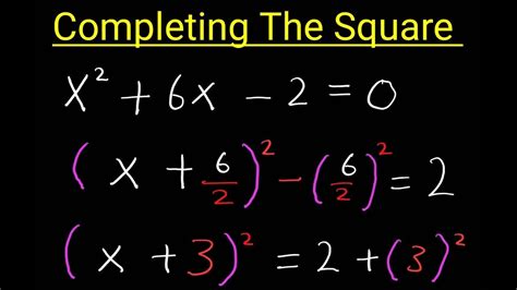 Completing The Square Method And Solving Quadratic Equation Youtube