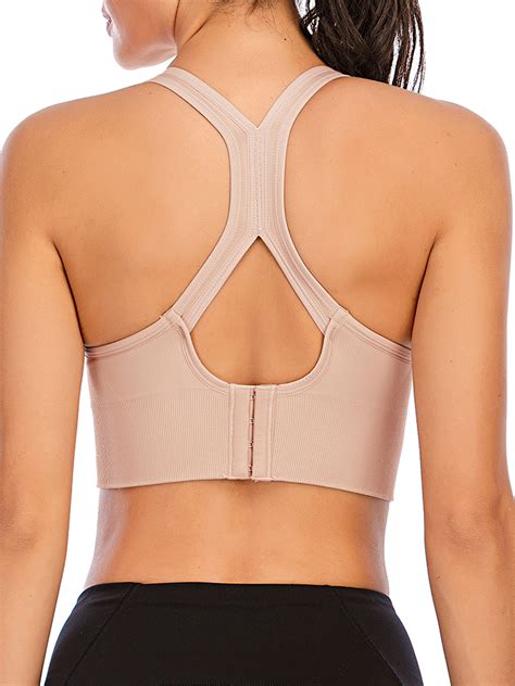 SHCKE Women Cross Back Straps Sports Bras Activewear Workout Tops