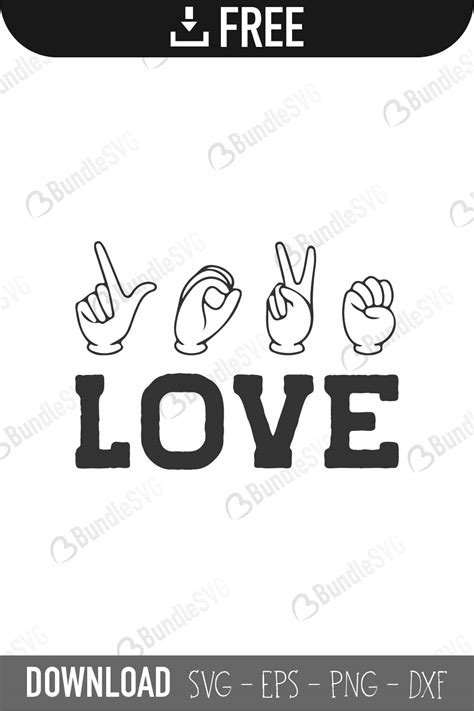 I Love You Sign Language SVG Cut Files Free Download | BundleSVG