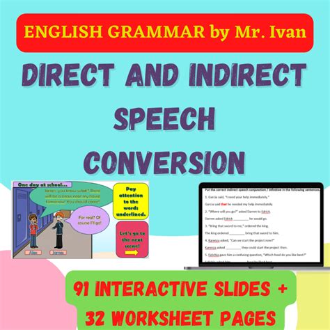 Direct And Indirect Speech Conversion For Power Point Slides And Pdf