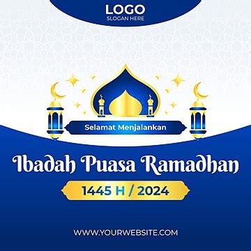 Pôster Feliz Jejum Ramadã 1445 Hijriyah 2024 Decoração Islâmica Eid