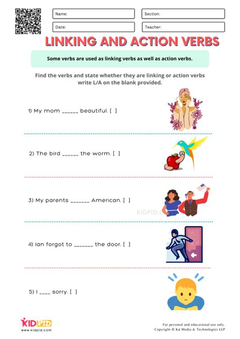 Linking And Helping Verbs Worksheet Grade 3 Grammar Topic 14