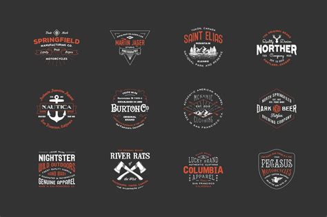 Hipster Vintage Logo Pack 2 Branding And Logo Templates Creative Market