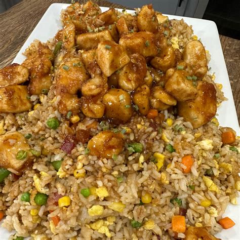 Orange Chicken And Fried Rice Cooking In The Midwest