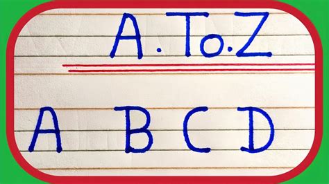 ABC Alphabet Abcd Alphabet Learning Writing YouTube