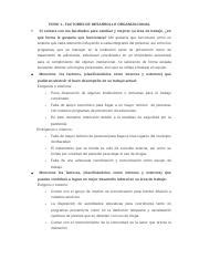 Foro Docx Foro Factores De Desarrollo Organizacional Si