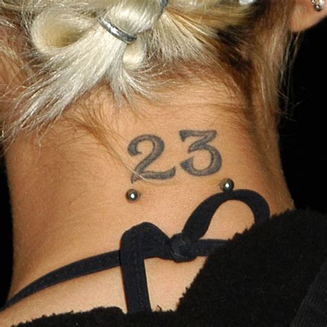 Asia Argento Number Neck Tattoo | Steal Her Style