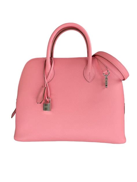 2021 Hermes Rose Confetti Epsom 1923 Bolide 30 Bag Wi Gem