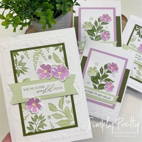 Two Simple Cards Using The Botanical Layers Stamps From Stampin Up