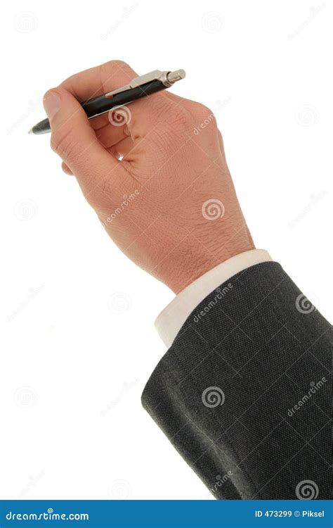 Businessman S Hand Holding A Pen Royalty Free Stock Images Image