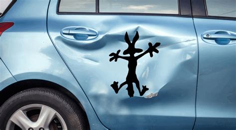 Wile E Coyote Splat Image In Road Runner Decal Etsy